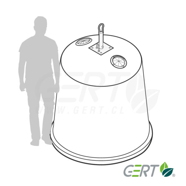 Contenedor Campana de Reciclaje 2000 litros - Imagen 3