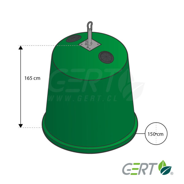 Contenedor Campana de Reciclaje 2000 litros - Imagen 2